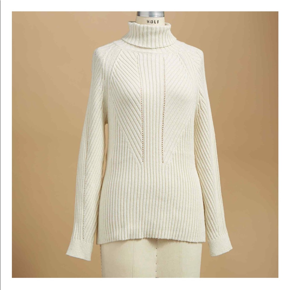 Cream turtleneck sweater